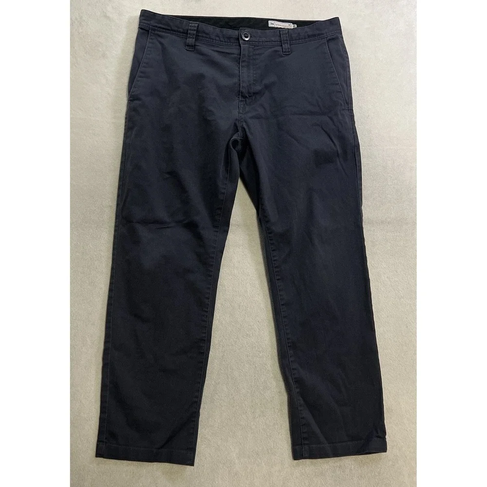 Volcom Chino Pants Men's Size 36x 30 (Fits 38x29) Blue Skater Workwear FADED